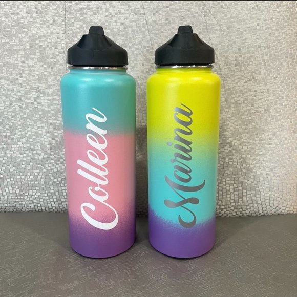 Personalized Insulated Water Bottle, 40 oz assorted colors , High quality, straw - Picture 13 of 14